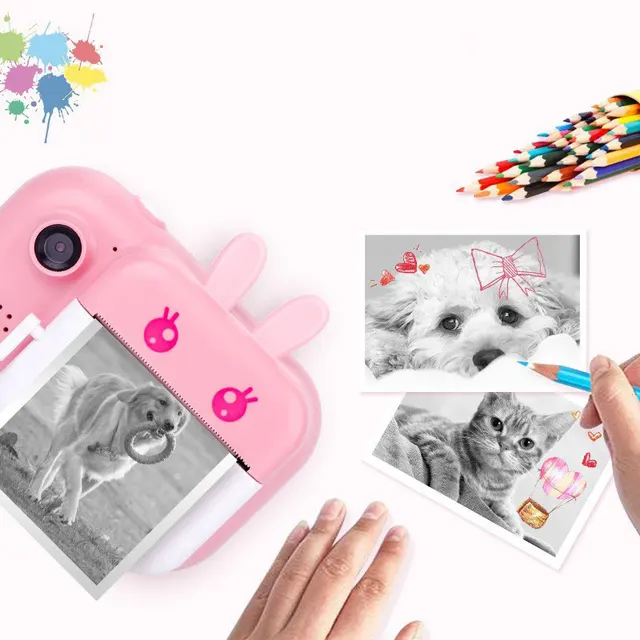 Children Instant Print Camera Thermal Printing Camera Digital Photo Camera Girl Toy Child Camera Video Recorder Birthday Gifts 5