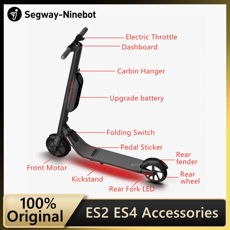 Original Ninebot ES1 ES2 ES4 Kickscooter Controller Dashboard Rear Wheel  Fork Electric Brake Throttle Seat Charger Accessories|Scooter Parts \u0026  Accessories| - AliExpress