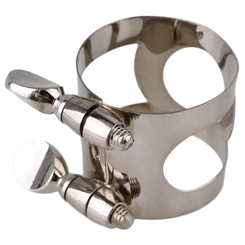 Metal Clarinet Mouthpiece Connector with Twin-Screw Adjustment for Mid-Range E-Sax
