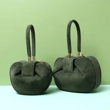 Новинка, европейский и американский стиль, кожаная женская сумка, одноцветная, кожа ягненка, Пельменная сумка, Ретро стиль, wonton, сумочка