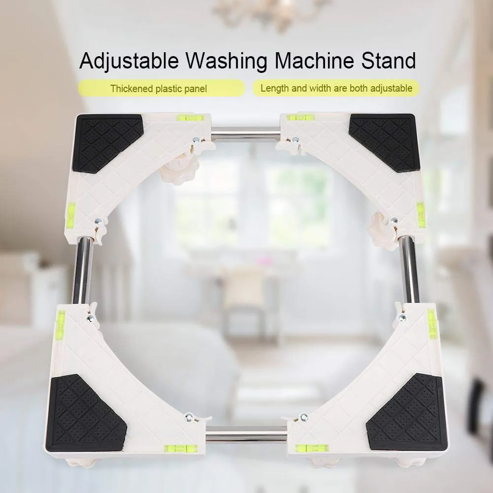 4/8 Feet Bracket Shockproof Heavy Duty Anti Slip With Wheels Mount Refrigerator Holder Washing Machine Base Adjustable Stand