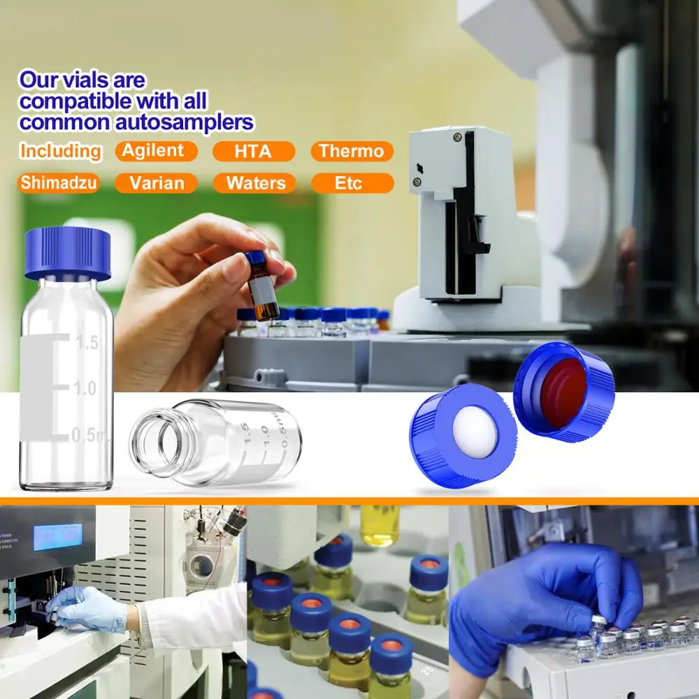 Автопробомер 2 мл HPLC 9 425 флакон из прозрачного стекла с записью на месте и мм АБС