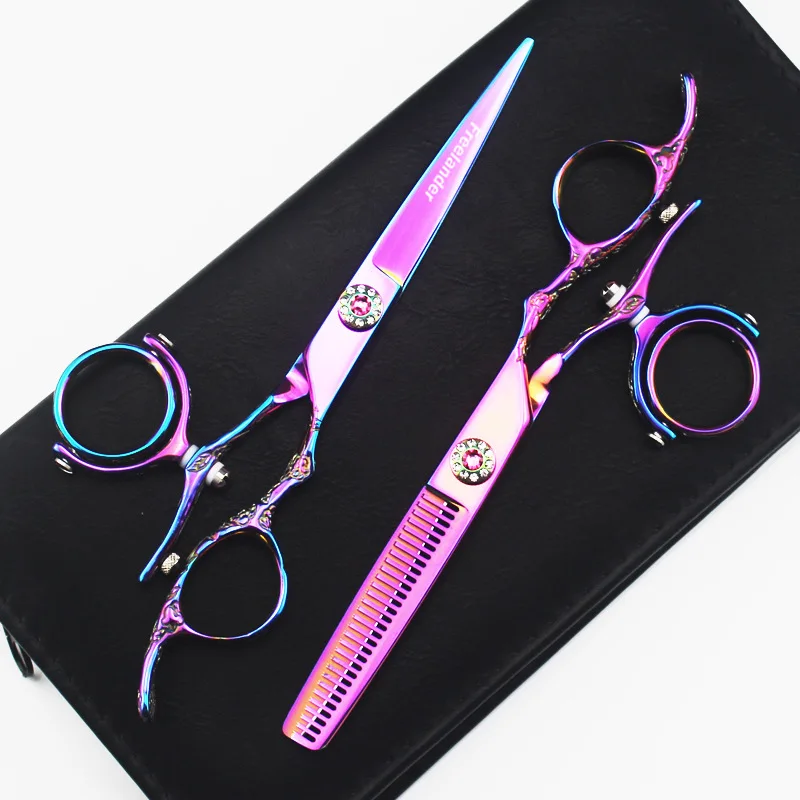 6&quot swivel scissors fly hairdressing barber shears 720 degrees Rotary handle thumb flying rotary | Красота и здоровье
