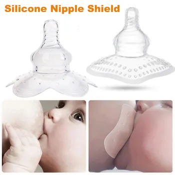 

1 Pair Soft Silicone Nipple Protectors Feeding Mothers Breastfeeding Nipple Shields Nursing Covers with Storage Box for Mother