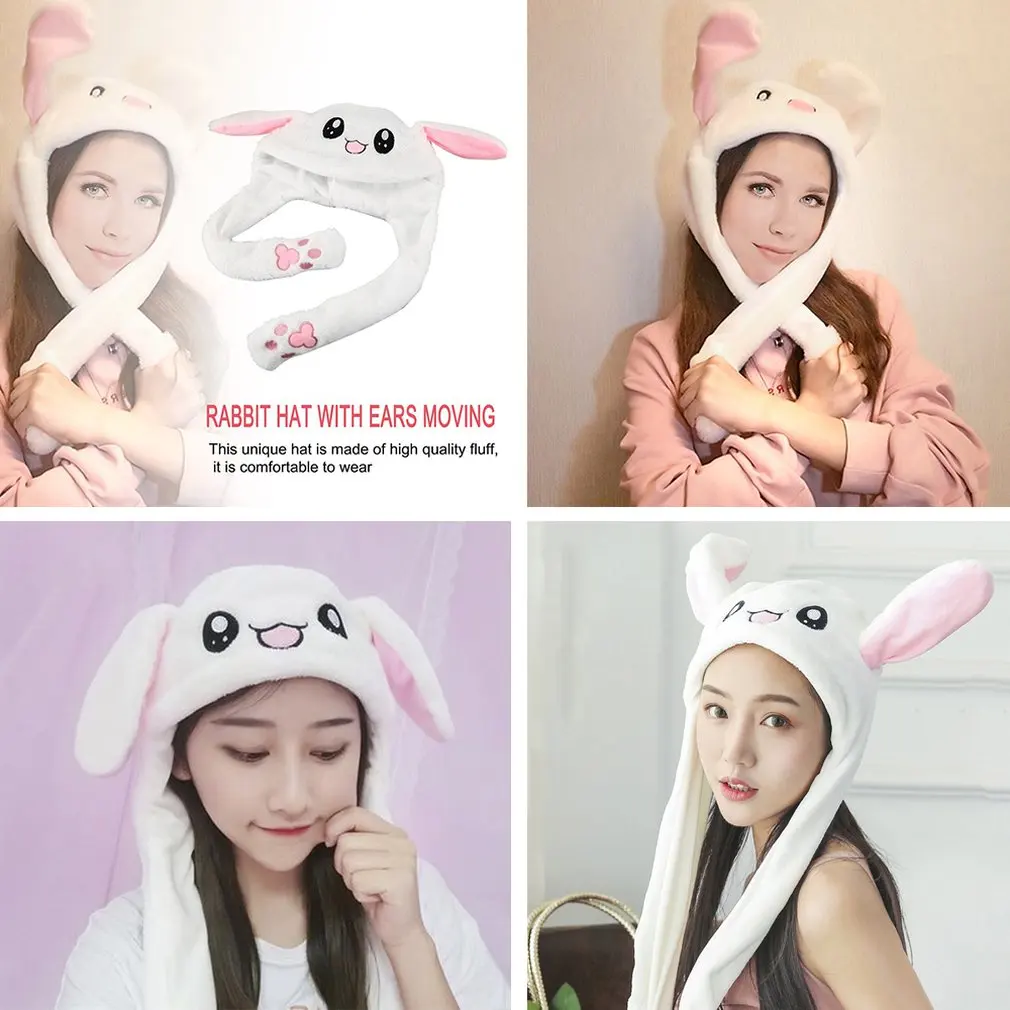 moving rabbit/pig/chicken hat ear move 