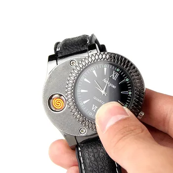 

Watches watches cigarette lighters English dials USB lighters Men's watch usb lighter Rechargeable lighter lighter Cigarettes