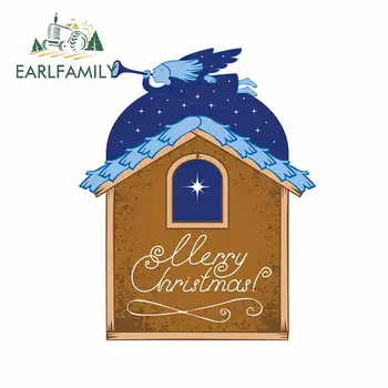

EARLFAMILY 13cm x 10.6cm For Christmas Star Funny Car Stickers Campervan Decal Personality Graphics DIY Occlusion Scratch