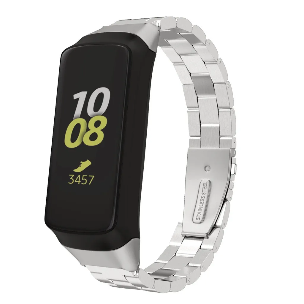 Браслет из нержавеющей стали с быстросъемным ремешком для samsung Galaxy Fit роскошный модный браслет розовое золото