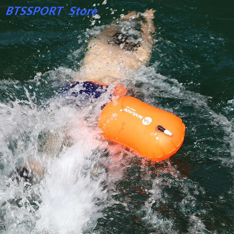 Swimming Buoy PVC Inflatable Signal Drift Bag Air Dry Tow Bag 1PC