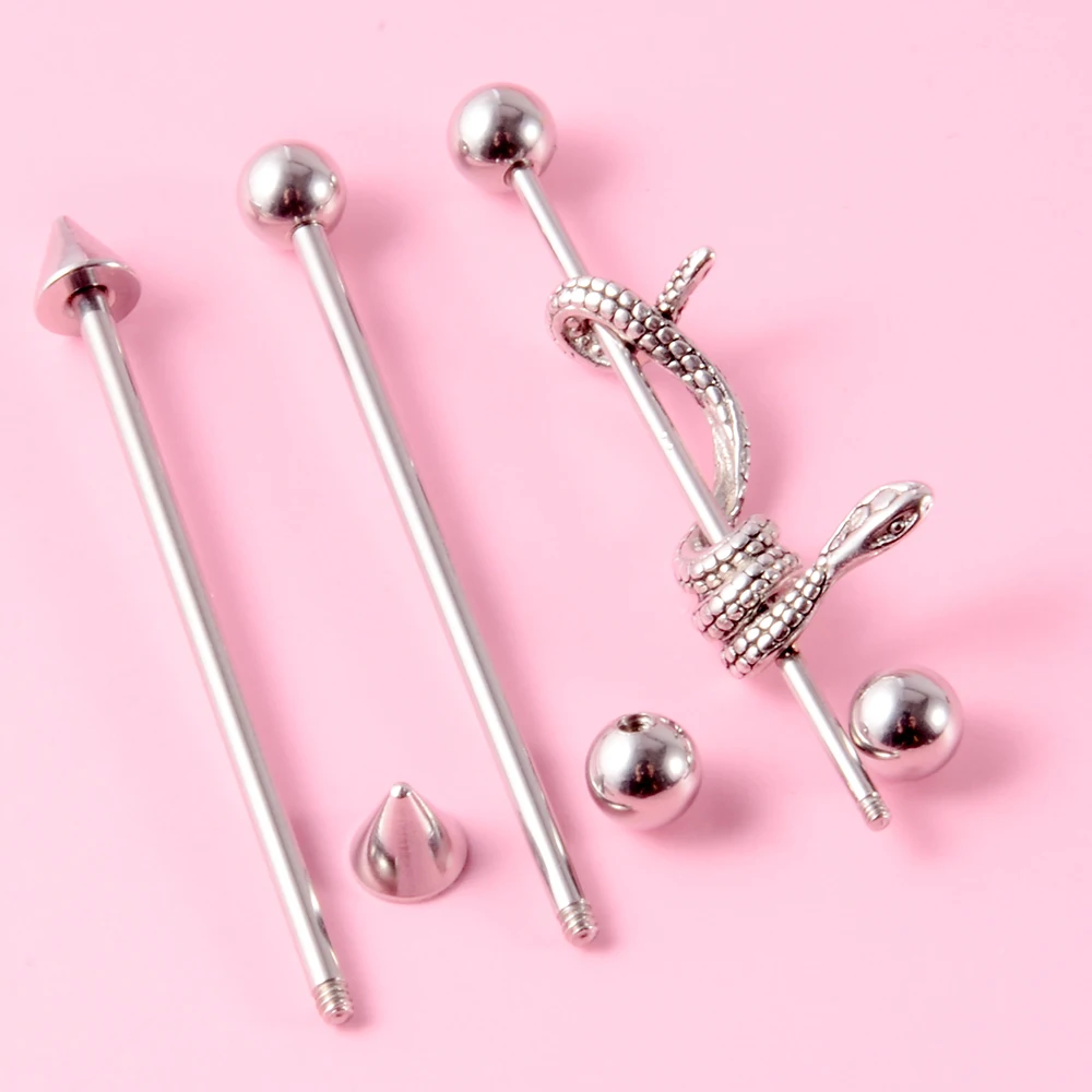 Stainless Steel Man Industrial Barbell Arrow Bulk Cone Dragon Long Bridge Earring Transversal Piercing Unisex Jewelry 1PC piercing jewelry body piercing jewelry body jewelry ear piercing jewelry body piercing earrings metal jewelry