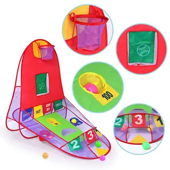 

3-in-1 Children's Toy Tent Shooting Type Educational Toys Portable Indoor Outdoor Games Sending Ocean Ball