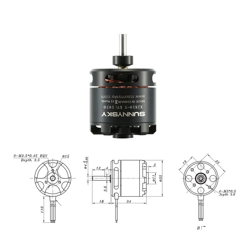 SunnySky X2814 X-II 1450KV бесщеточный двигатель высокой мощности RC Дрон Outrunner двигатель для RC моделей Дрон самолет с фиксированным крылом