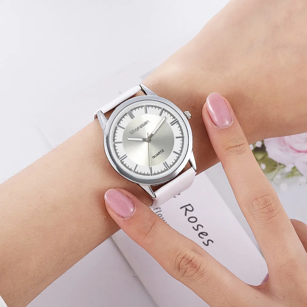 

Fashion Luxury Quartz Wrist Watch Simple Dial Leather Belt Woman's Watches Clock Gift For Female Ladies Bracelet Reloj Mujer