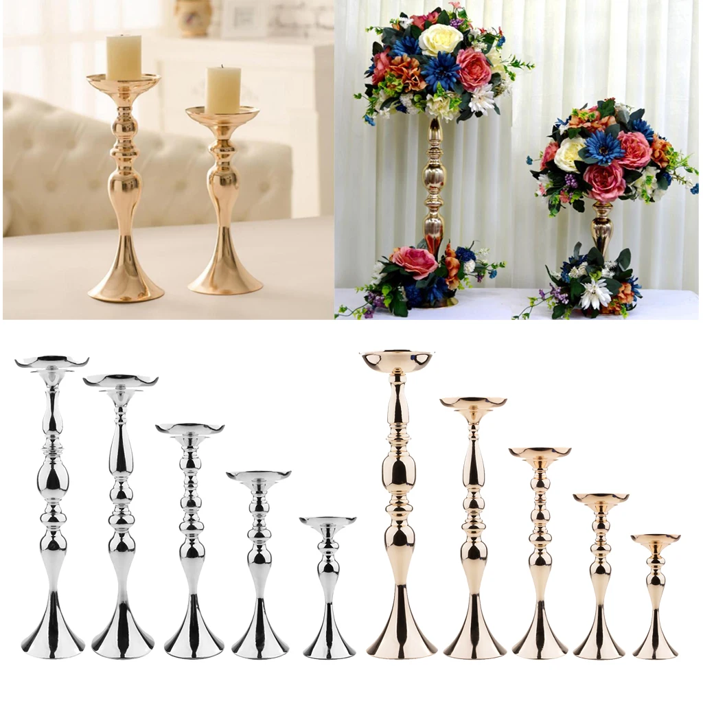 Pillar Church Metal Candle Holder Stick Stand Banquet Tabletop Centerpieces Wedding Event Central Main Road Flower Vase Rack
