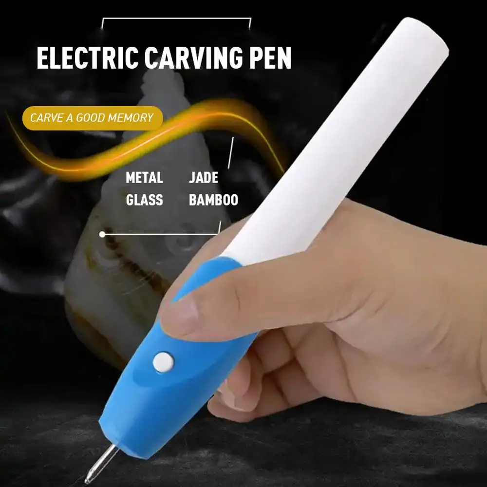 Electric Engraving Pen Jewelry Engraver DIY Craft Wood Glass Metal Engraving Tool 40FM19