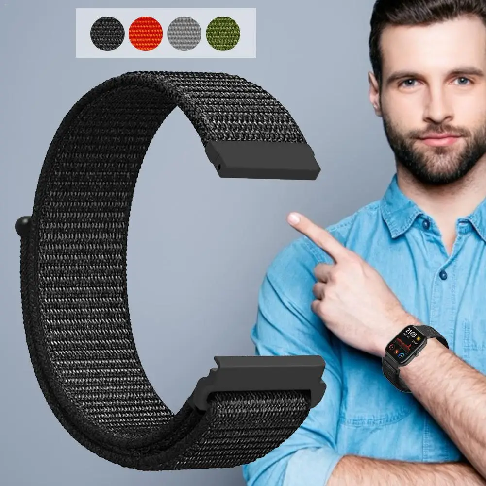 

2019 Newest 20MM Nylon Breathable Waterproof Strap Sports Nylon Watchband For Amazfit GTS Smart Watch