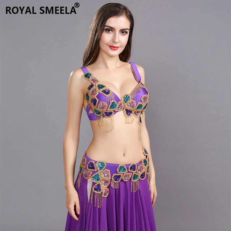 Buy ROYAL SMEELA Belly Dance Bra and Belt Set Gold Sexy Belly