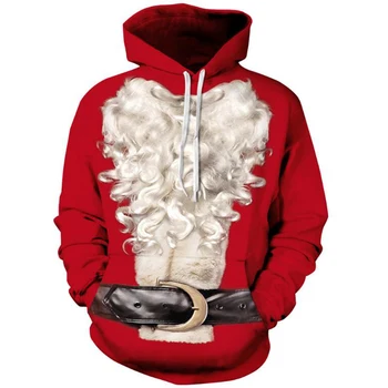 

Men Casual 3D Print Santa Claus Print Christmas Hoodies for 2019 Christmas Winter Warm Sweartshirt Hoodie Men Hooded Coat