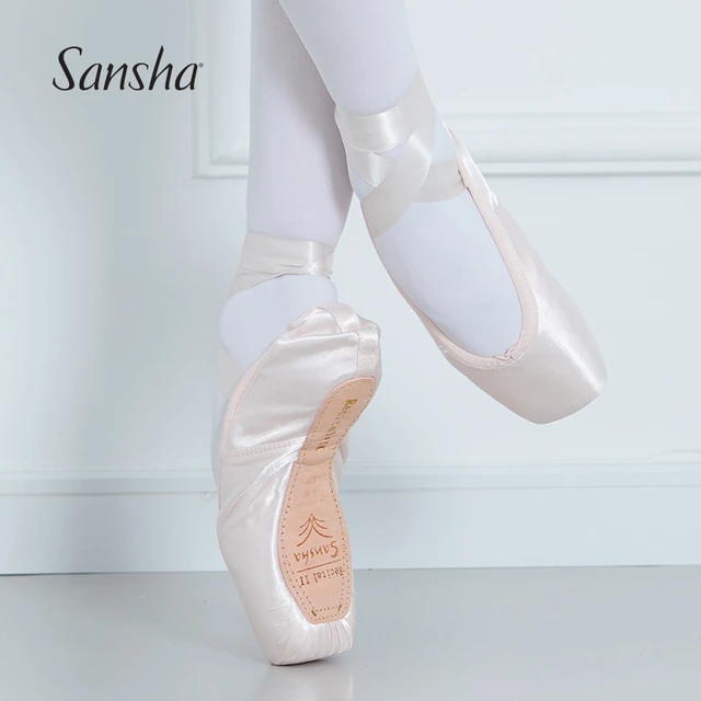 Sansha-zapatos De Punta De Ballet Niña Y Mujer, Zapatillas Baile De Entrenamiento Con Cinta De Gel, Punta Silenciosa, Vástago De Fuerza, 2022sp - Zapatos De Danza -