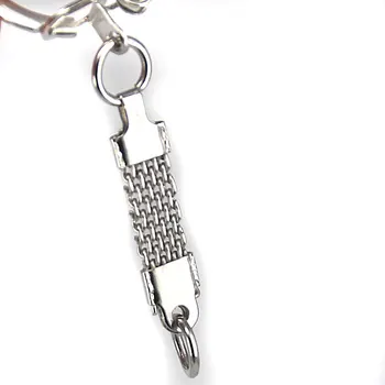 

20pcs Silver Split Rings Loop With Chain Key Ring Key Chain Clasp Findings