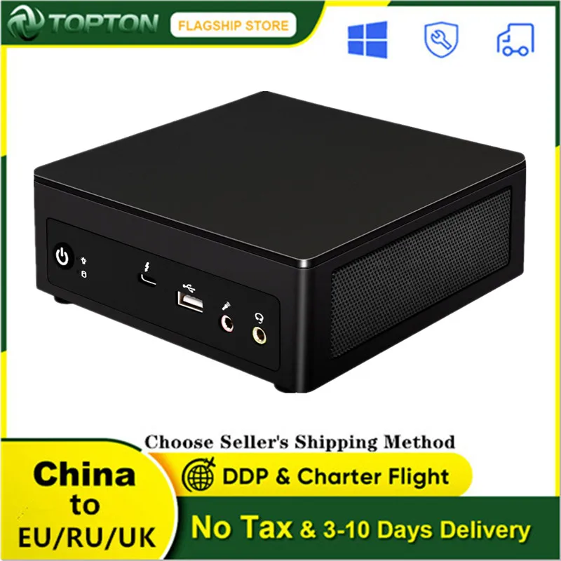 Игровой мини-ПК Topton NUC i7 1165G7 i5 1135G7 i3 Thunderbolt 4 Windows 11/10 2 * DDR4 NVMe SSD настольный компьютер
