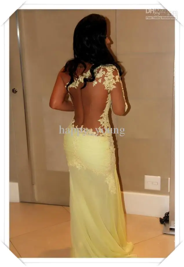 Мода, vestidos, длинный рукав, красная ковровая дорожка, robe de soiree, сексуальное кружевное нарядное платье с открытой спиной, платья знаменитостей для мамы невесты