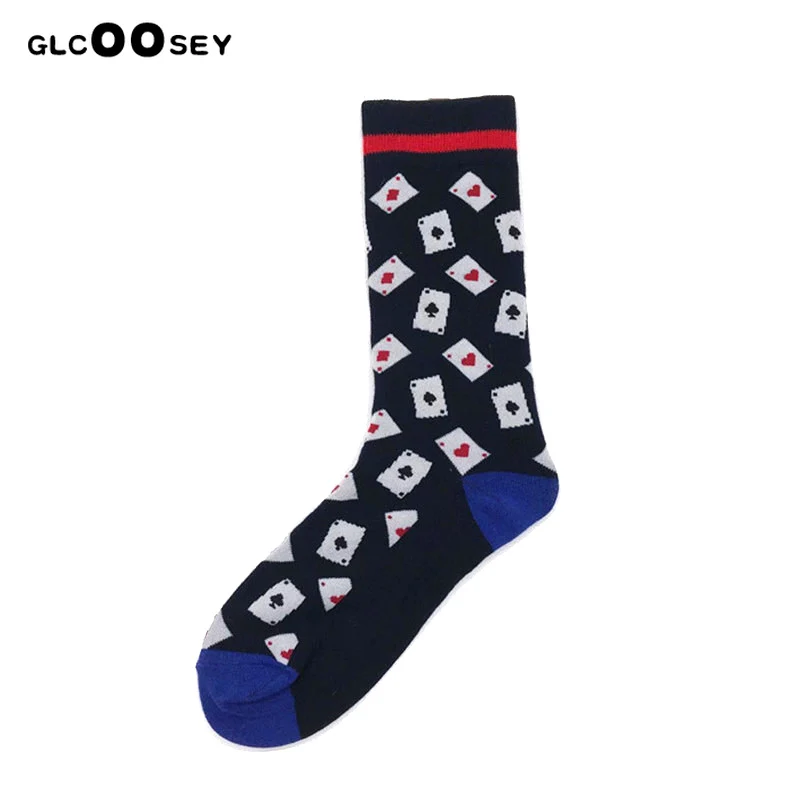 Модные мужские носки из чесаного хлопка в стиле хип-хоп, трендовые носки Harajuku Marvel, клоун, курица, скейтборд, Веселые носки