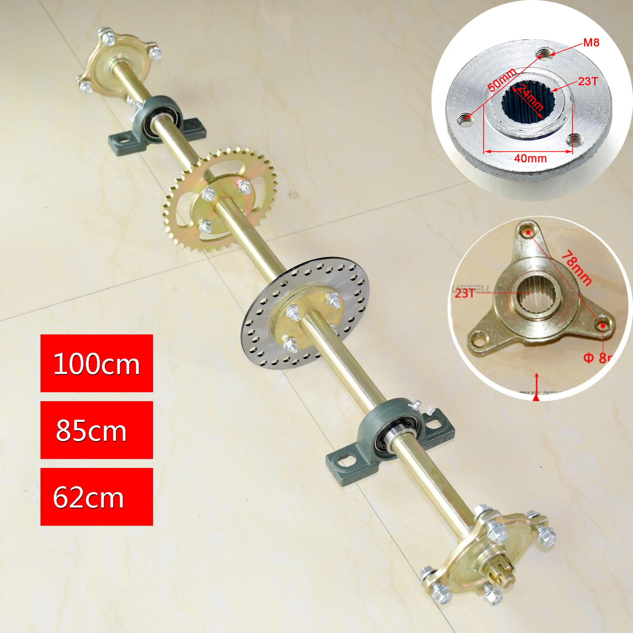 Rear Axle Complete Assembly Atv Quad Go Kart Rear Axle Rear Brake