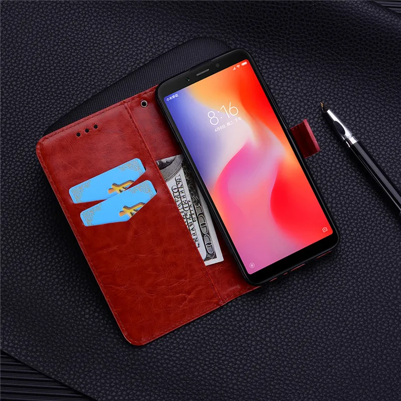 Брендированный флип-чехол из кожи для спортивной камеры Xiao mi Red mi 7 7A S2 6 6A 5 Plus 4A 4X 5A Note 4, 5, 6, 7, Go Pro для Xiaomi mi 8 до 9 лет A1 5X A2 Lite чехол-бумажник