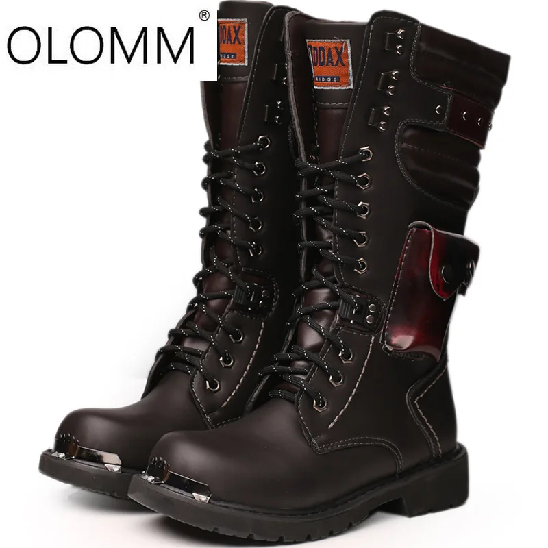 

Мужские высокие сапоги, уличные военные сапоги большого размера, сапоги для инструментов, мужские сапоги