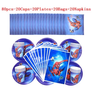 

Spiderman Theme Party Paper Cups Plates Boy 1st Birthday Party Decorations Kids Favorite Super Hero Party Tableware Supplies