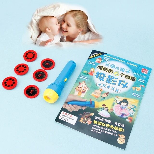Fairy Tales Sleeping Story Light Projector Flashlight Toys Kids Educational Toy 6