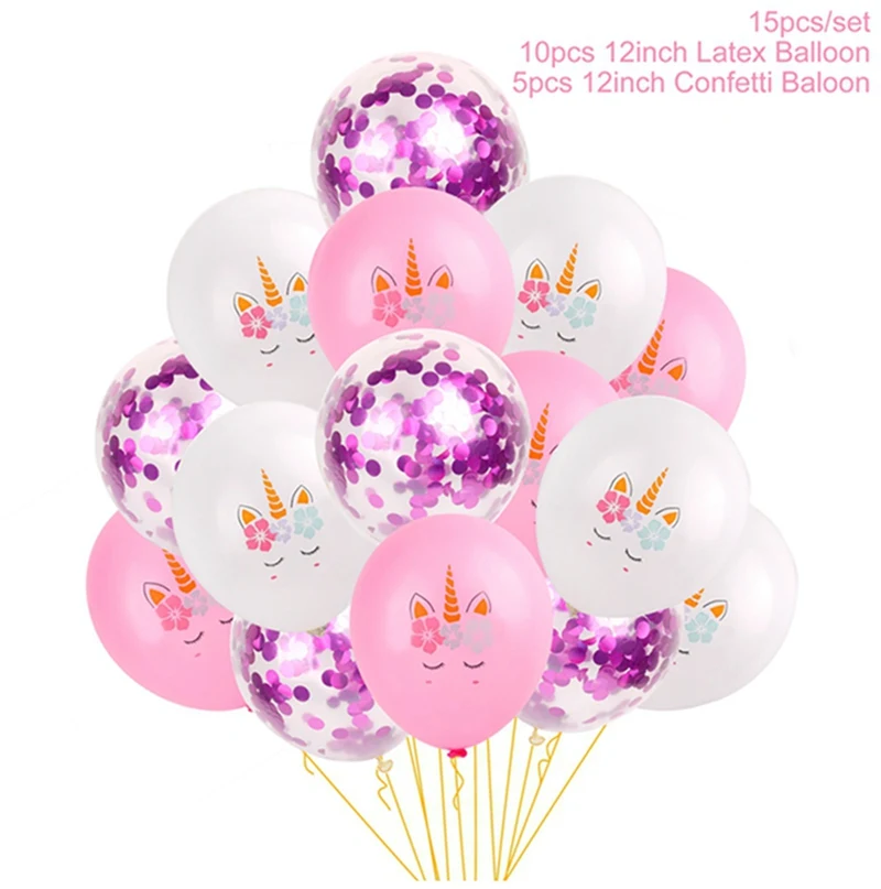 Huiran Единорог воздушный шар «С Днем Рождения» Единорог День Рождения Декор детские праздничные шарики с единорогом воздушный шар из фольги гигантский Balony - Цвет: 3