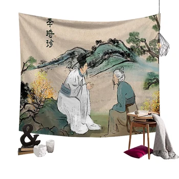 

Lychee Chinese Style Series Painting Wall Hanging Tapestry Polyester Blanket Art Wall Carpet Home Decorative Tapestry