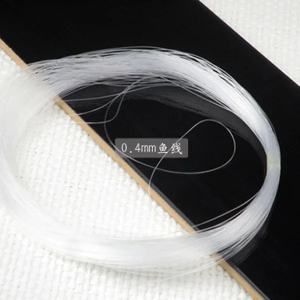 1 Roll 0.4 0.5 0.6 0.7 0.8 1mm Stong DIY Crystal Beading Cord Line Clear Beading String Wire for Hanging Pendant Jewelry Making - Цвет: Dia 0.4mm (40 Meter)
