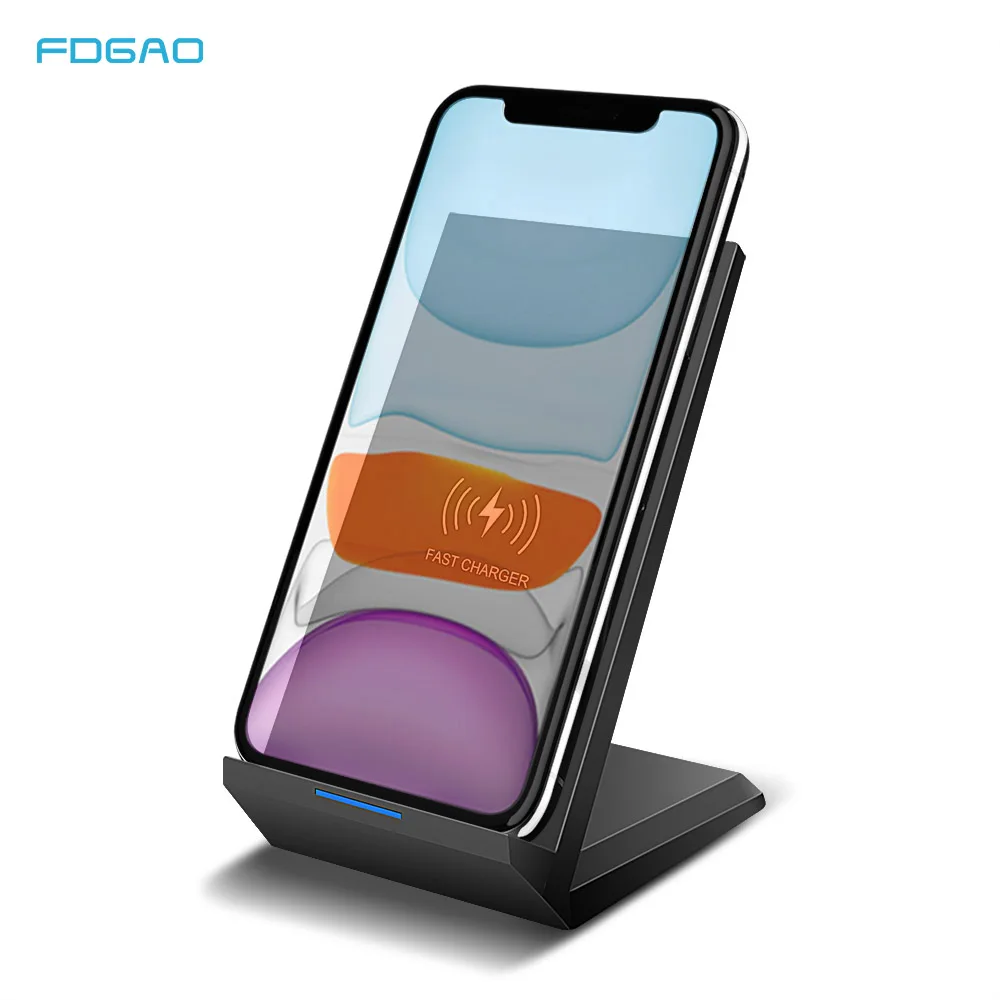 

FDGAO 15W Fast Wireless Charger Stand For Samsung S10 S9 S8 Note 9 10 Qi Induction Charger For iPhone 11 Pro XR X XS Max 8 Plus