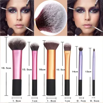 

6pcs Makeup Brushes Set Cosmetic Eyeshadow Powder Foundation Blush Lip Brush Tools