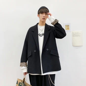 

2020 New Spring And Autumn Japanese Harajuku Style Men's Casual Small Suit Handsome Jacket Loose Comfortable High Quality M-2XL