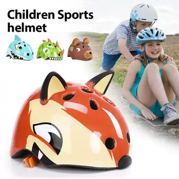 

Children Helmets Cute Cartoon Animal S/M Kid Gift Protect Bicycle Cycling Outdoor Skating Durable 1 Set Riding Helmet