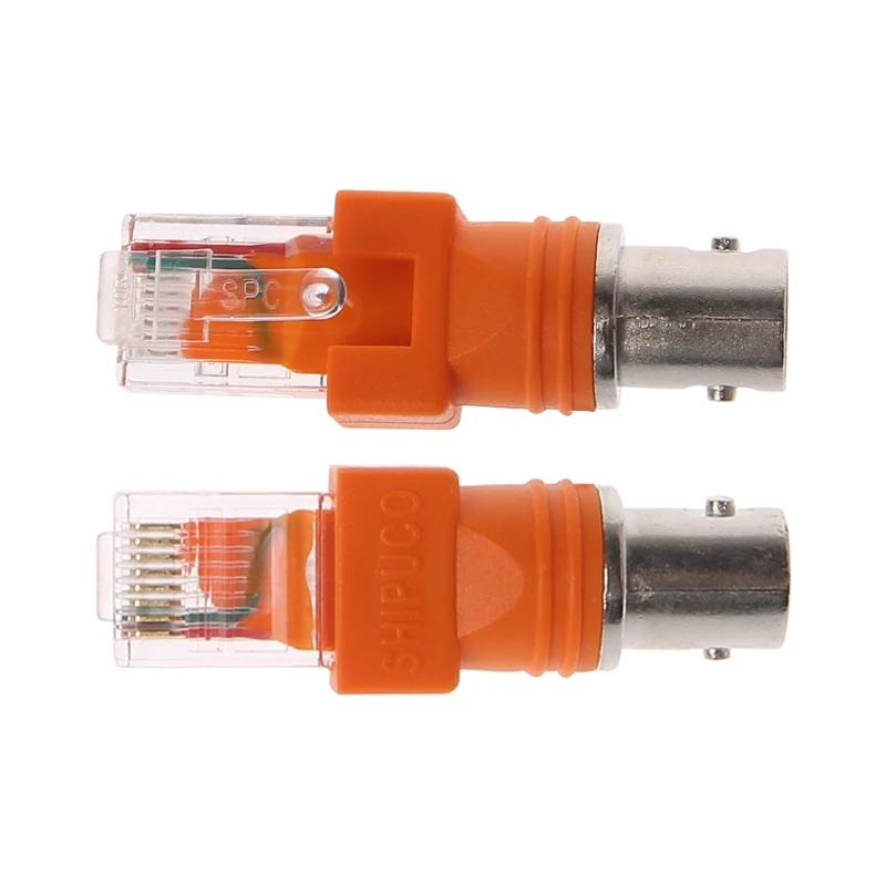 1 PC BNC Female To RJ45 Male Adapter Chassis Panel Mount Monitor Accessories