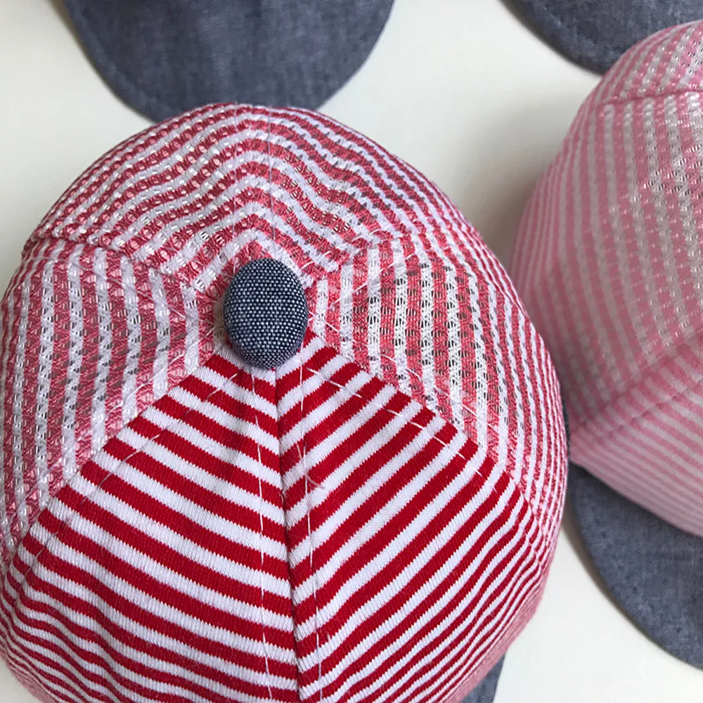 Spring Summer Baby baseball cap Baby Hat Cute Casual Striped Soft Eaves Kids Baby Boy Girl Beret Caps Girls Sun Hats