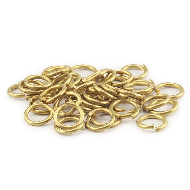 Yellow Brass Ring Coil Outdoor EDC Small Tool DIY Key Ring Accessories 10PCS key ring keychain tool keychain charm whistle keychain tactical keychain keychain carabiner