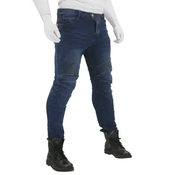 

Off-road Motorcycle Riding Pants Old Cow Classic Straight not Kominie Jeans Hockey Pants Men 4 pads protection