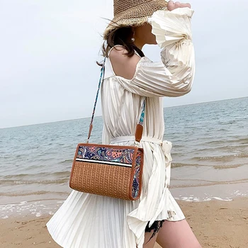 

2020 New Casual Women Shoulder Bag Handmade Woven Handbag Summer Vintage Beach Lady Large Capacity Tote Women Bags