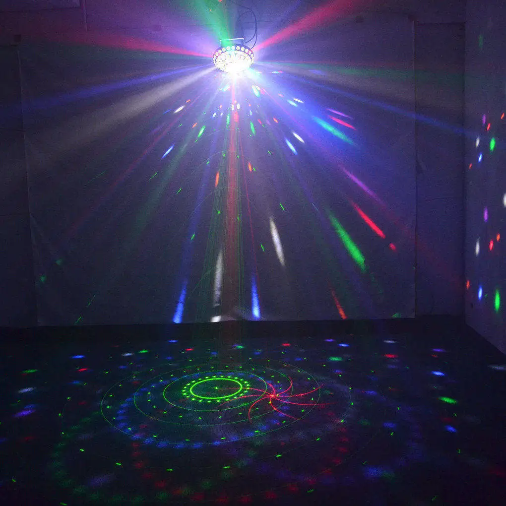 AUCD пульт DMX Gobo RG лазерные огни смешанные RGB полный колоер светодиодный диско хрустальный шар лампа Рождество DJ домашние вечерние шоу сценическое освещение MB