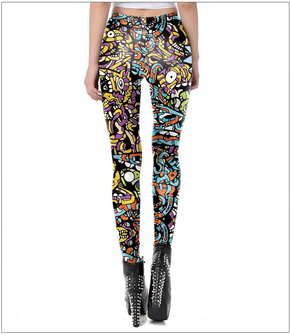thermal leggings New Sexy Women Legging Cartoon Pokemon Snow Totoro Printing Fitness leggins Fashion Slim High Waist Leggings Woman Pants pink leggings