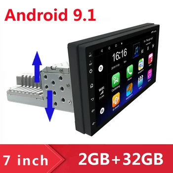 

Android 9.1 Universal 1 DIN Car GPS Player Stereo Head Unit 7" Adjustable Screen Car Radio Multimedia Player Autoradio WIFI BT