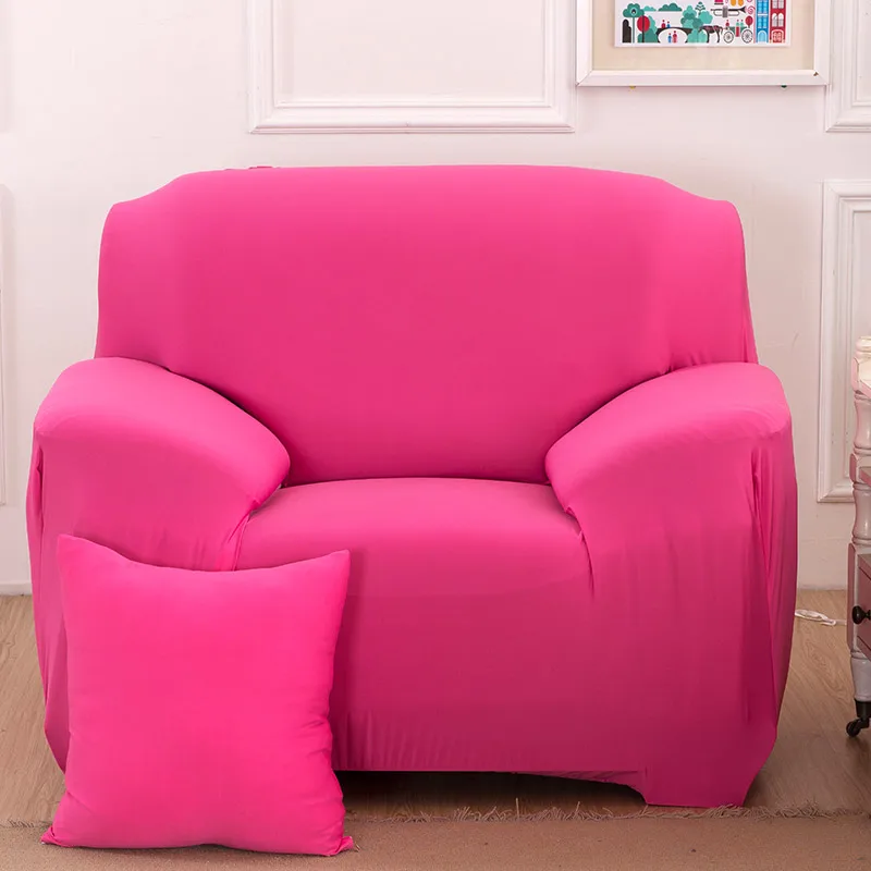 Эластичный чехол на кресло, диван Гостиная 1 сиденье дивана чехол одноместное сиденье мебель диван покрывало на кресло с эластичной резинкой - Цвет: Розовый