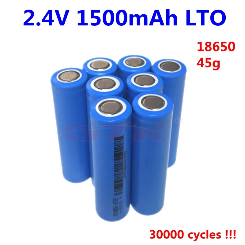 Литиевая батарея Titanate 18650 LTO 2 4 V 3 100 шт глубокие циклы 1500 мАч для модели самолета