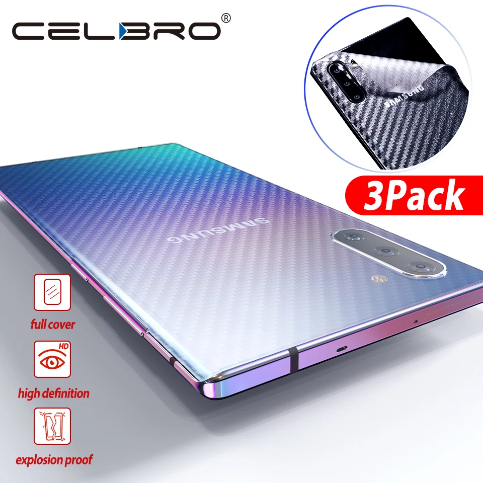

Carbon Sticker Film for Samsung Note 10 Plus Back Sticker for Samsung Galaxy Note10 Pro Plus 5G Protector Phone Skin Protection